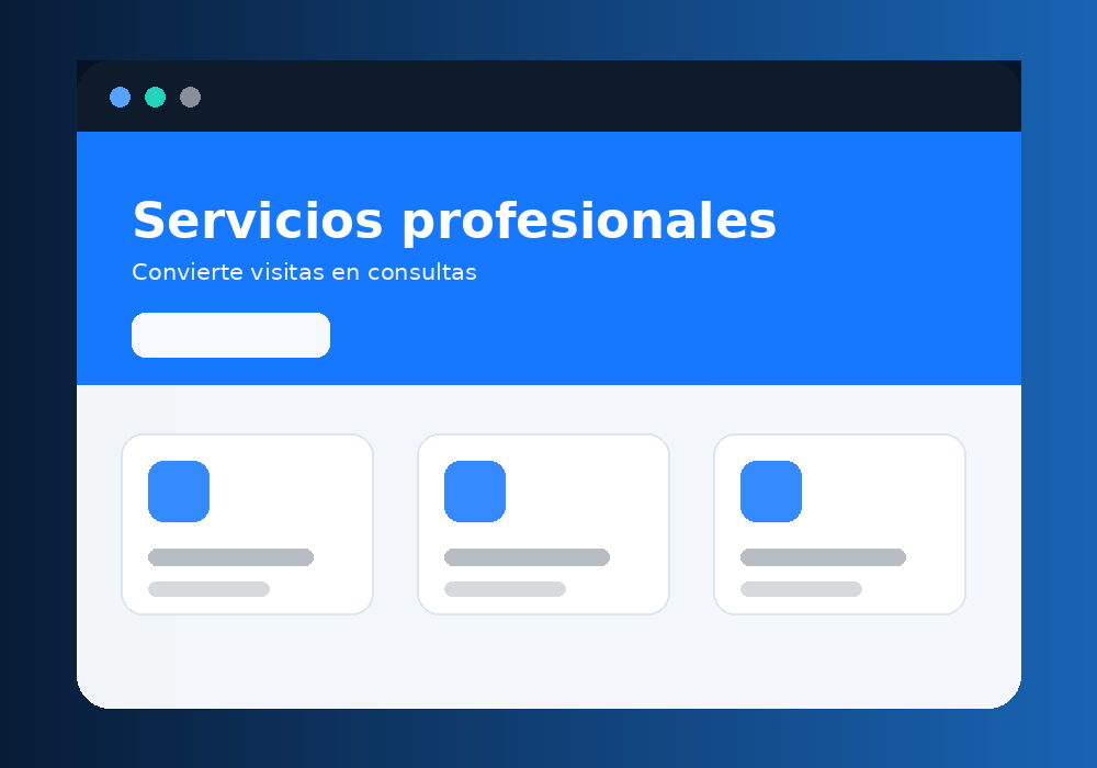 Diseño de página para empresas de servicios